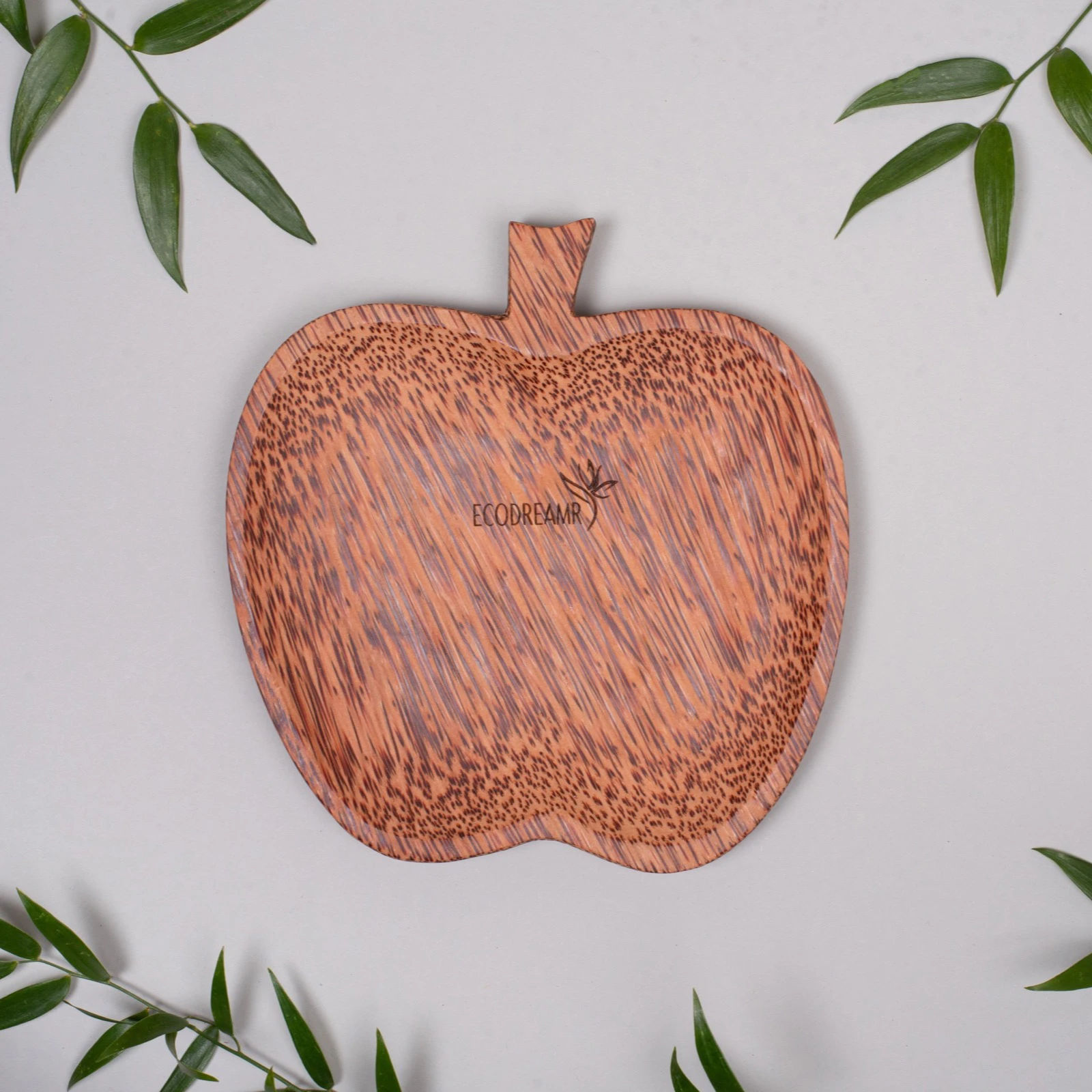 Assiette en bois de cocotier - pomme
