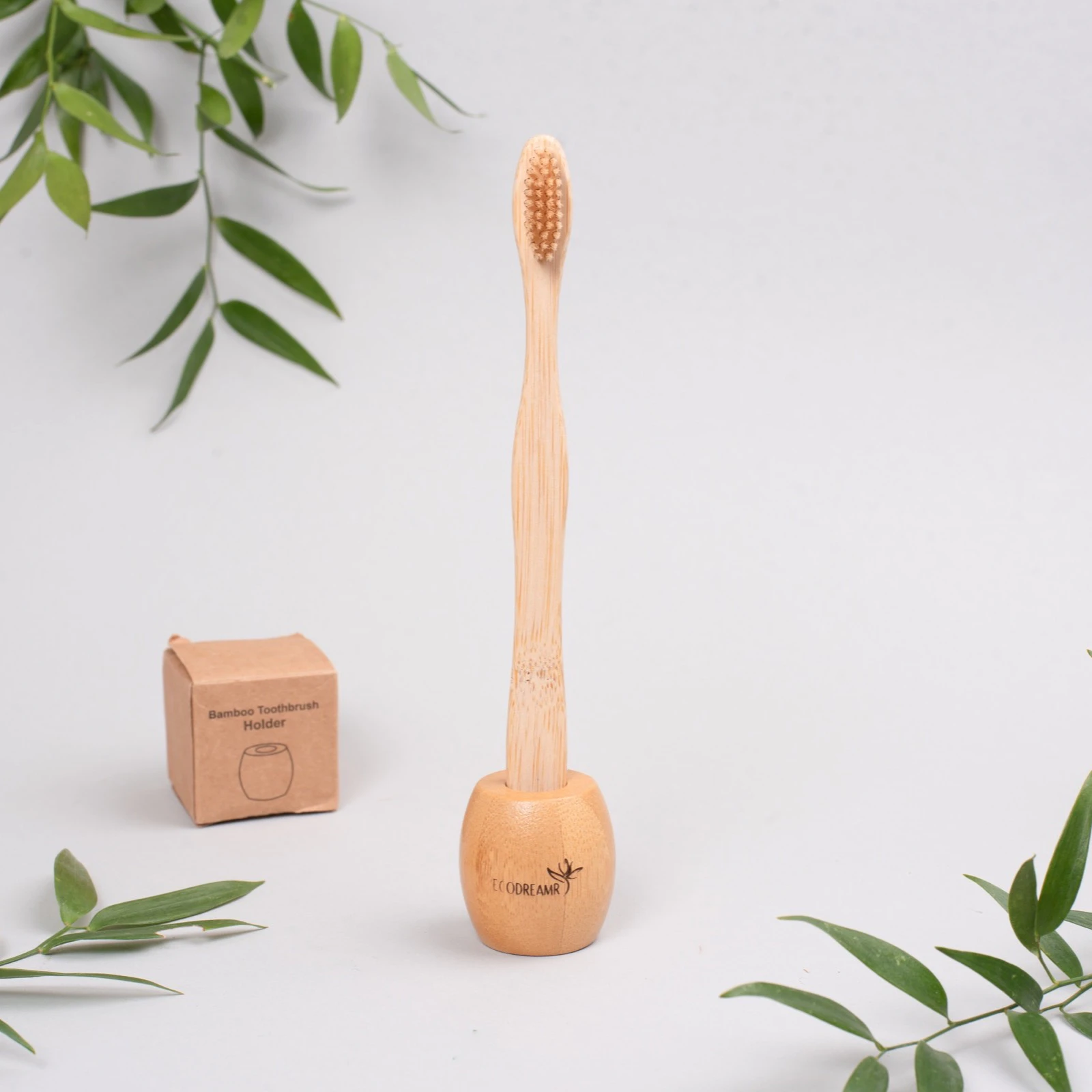 Porte-brosse à dents en bambou